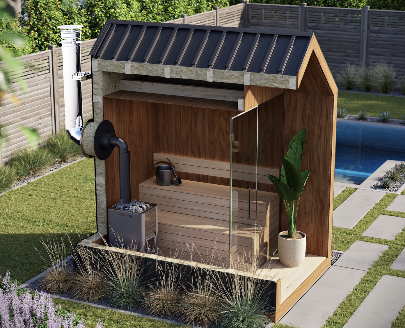 SAUNA SDS kéményrendszer részlet
