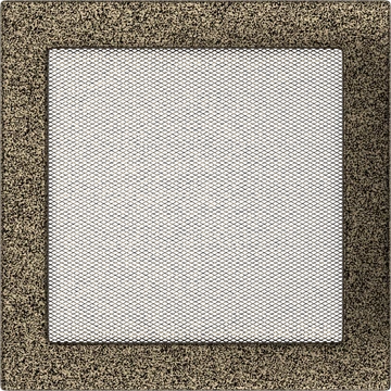 EGYSZERŰ SZELLŐZŐRÁCS FEKETE-ARANY 22X22cm