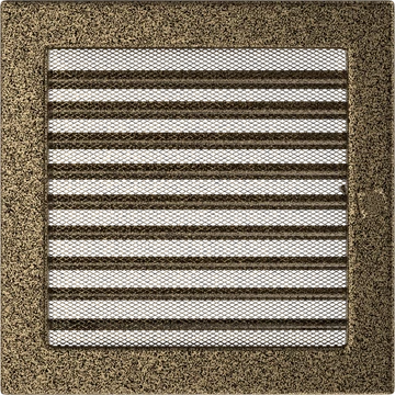 EGYSZERŰ SZELLŐZŐRÁCS FEKETE-ARANY 22X22cm ZSALUS