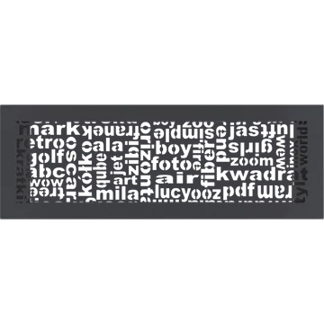 ABC SZELLŐZŐRÁCS GRAFIT 17x49cm