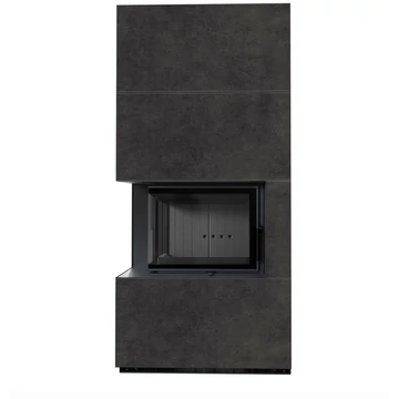KRATKI FLOKI BOX 8 kW FOKOS GRAFIT KANDALLÓ KŐ BURKOLATTAL BALOS FEKETE BELSŐVEL