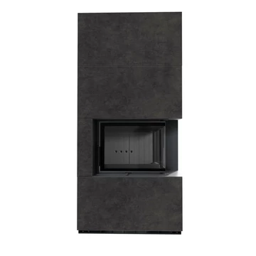 KRATKI FLOKI BOX 8 kW FOKOS GRAFIT KANDALLÓ KŐ BURKOLATTAL JOBBOS FEKETE BELSŐVEL