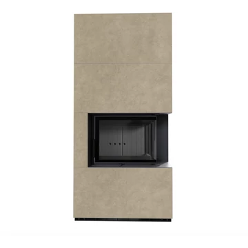 KRATKI FLOKI BOX 8 kW FOKOS RENA KANDALLÓ KŐ BURKOLATTAL JOBBOS FEKETE BELSŐVEL