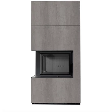 KRATKI FLOKI BOX 8 kW NATURALI GRIGIA KANDALLÓ KŐ BURKOLATTAL BALOS FEKETE BELSŐVEL