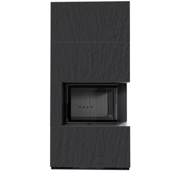 KRATKI FLOKI BOX 8 kW NATURALI NERO KANDALLÓ KŐ BURKOLATTAL JOBBOS FEKETE BELSŐVEL