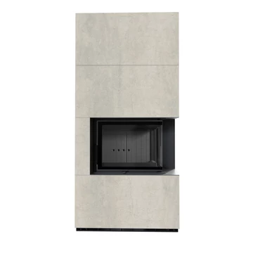 KRATKI FLOKI BOX 8 kW NATURALI PERLA KANDALLÓ KŐ BURKOLATTAL JOBBOS FEKETE BELSŐVEL