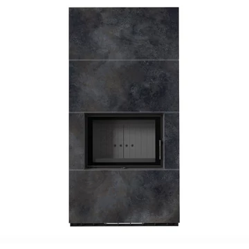 KRATKI FLOKI BOX 8 kW OSSIDO NERO KANDALLÓ KŐ BURKOLATTAL FEKETE BELSŐVEL