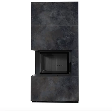KRATKI FLOKI BOX 8 kW OSSIDO NERO KANDALLÓ KŐ BURKOLATTAL BALOS FEKETE BELSŐVEL