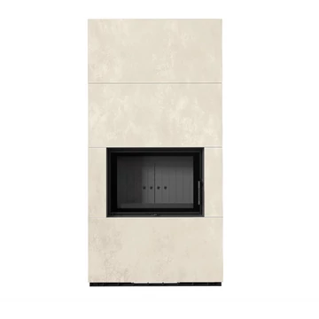 KRATKI FLOKI BOX 8 kW OXIDE BIANCO KANDALLÓ KŐ BURKOLATTAL FEKETE BELSŐVEL