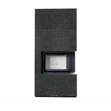 KRATKI FLOKI BOX 8 kW OXIDE NERO KANDALLÓ KŐ BURKOLATTAL JOBBOS