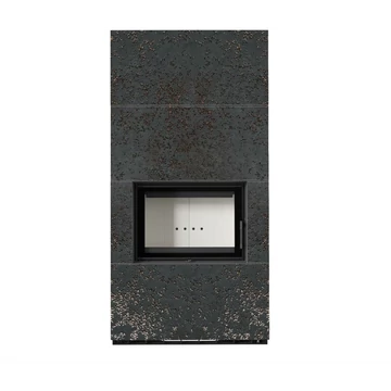 KRATKI FLOKI BOX 8 kW OXIDE NERO KANDALLÓ KŐ BURKOLATTAL