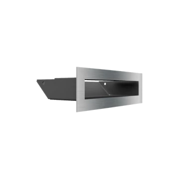 MINIMAL SZELLŐZŐRÁCS INOX 6x20cm HÁTFALLAL