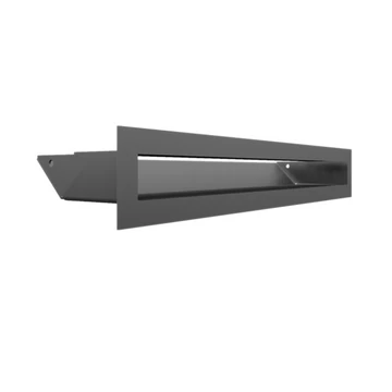 MINIMAL SZELLŐZŐRÁCS GRAFIT 6x40cm  HÁTFALLAL SLIM