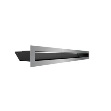MINIMAL SZELLŐZŐRÁCS INOX 6x60cm  HÁTFALLAL SLIM