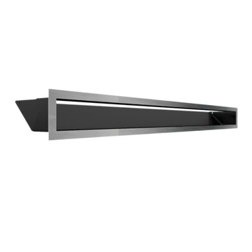 MINIMAL SZELLŐZŐRÁCS INOX 9x100cm  HÁTFALLAL