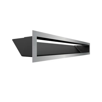 MINIMAL SZELLŐZŐRÁCS INOX 9x60cm  HÁTFALLAL SF