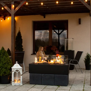 PATIO HORIZONTÁLIS TERASZMELEGÍTŐ FEKETE MANUÁLIS