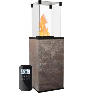 PATIO MINI TERASZMELEGÍTŐ Oxide Nero KŐ ELŐLAPPAL TÁVIRÁNYÍTÓVAL