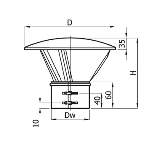 ESŐVÉDŐ SAPKA 150MM CH6