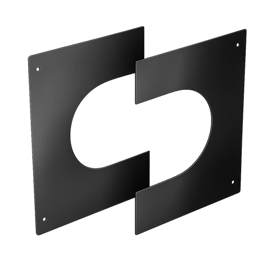 KÉTRÉSZES NÉGYZET ALAKÚ TAKARÓLEMEZ FEKETE 225