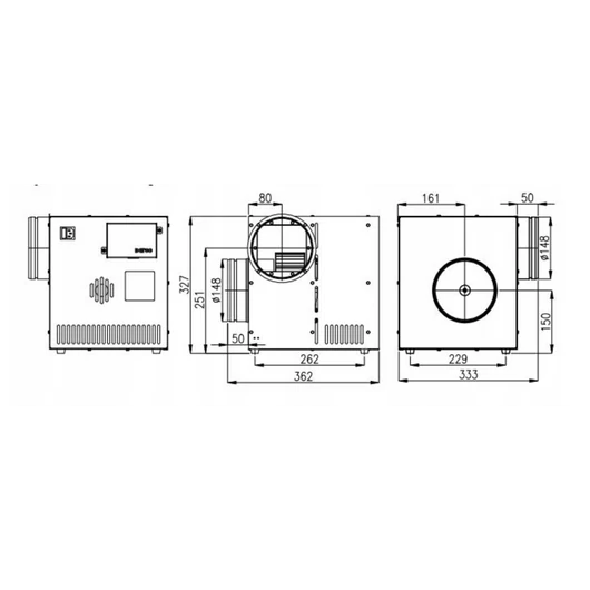 KANDALLÓ VENTILÁTOR 990 m3/h