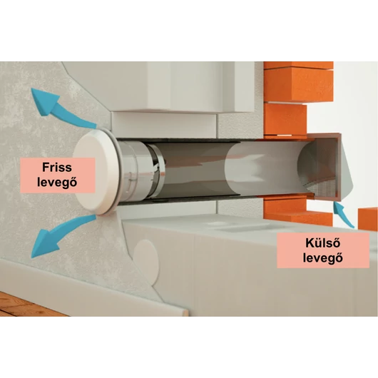 LÉGBEVEZETŐ VISSZACSAPÓ SZELEPPEL 80MM HORGANYZOTT SZELLŐZŐVEL