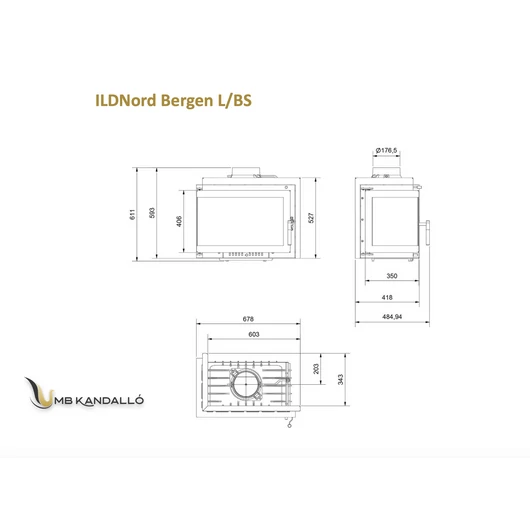 ILDNord BERGEN 8 kW BALOS KANDALLÓBETÉT