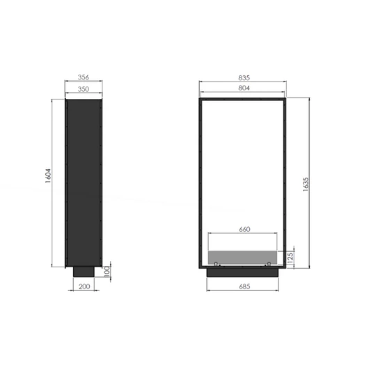 INFIRE 2SIDE 1600 SLIM VERTICAL