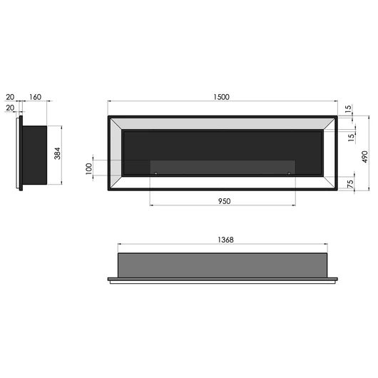 SIMPLEFIRE FRAME 1500 FEKETE