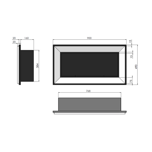 SIMPLEFIRE FRAME 900 INOX