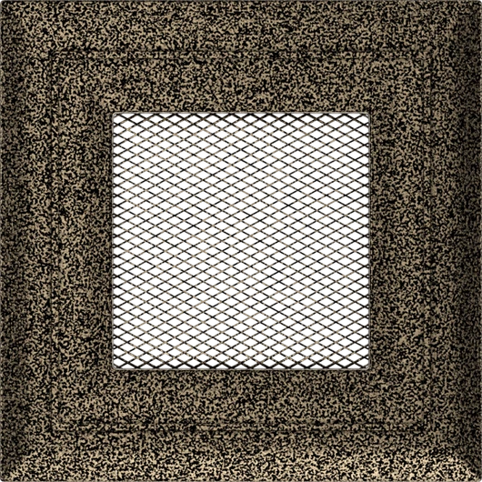 OSKAR SZELLŐZŐRÁCS FEKETE-ARANY 11X11cm