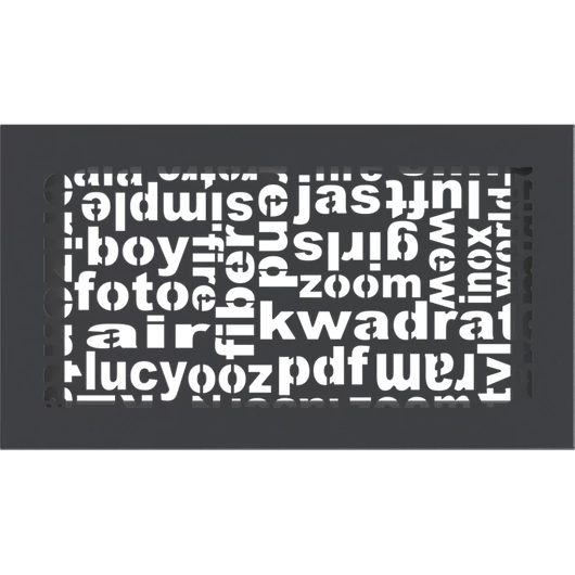 ABC SZELLŐZŐRÁCS GRAFIT 17x30cm