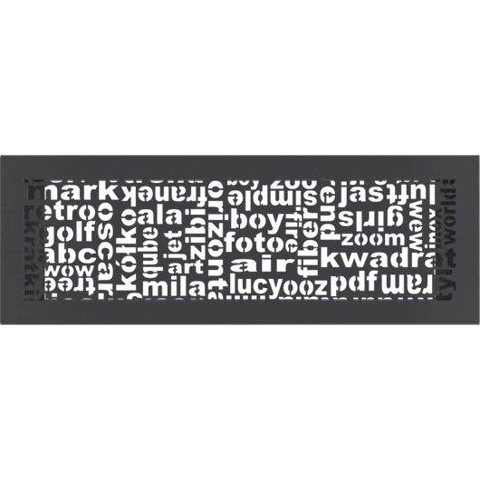 ABC SZELLŐZŐRÁCS GRAFIT 17x49cm