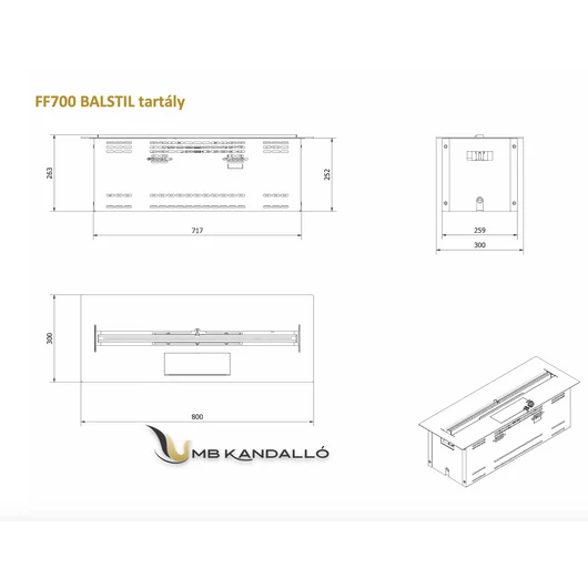 KRATKI FF700 BALSTIL AUTOMATA TARTÁLY