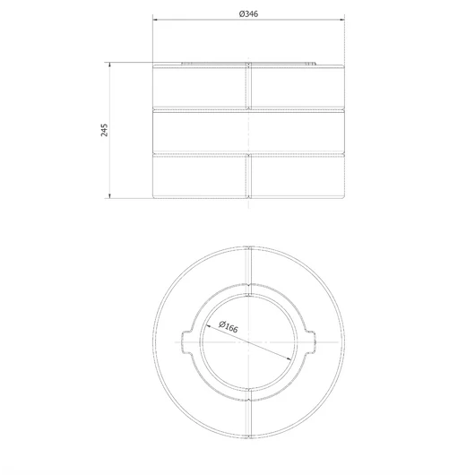 HŐTÁROLÓ BETON GYŰRŰ AB/ENYO/R/W, ROLLO/W, ERIK/W KÁLYHÁKHOZ 6DB 3 RÉTEGŰ 150Ø