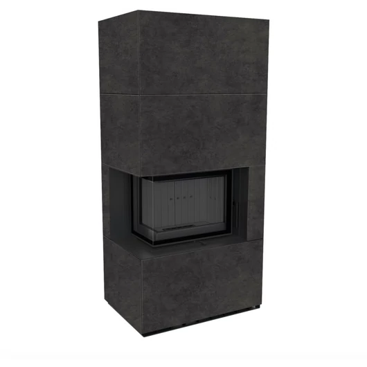 KRATKI FLOKI BOX 8 kW FOKOS GRAFIT KANDALLÓ KŐ BURKOLATTAL BALOS FEKETE BELSŐVEL