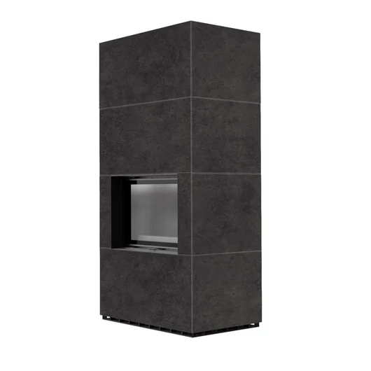 KRATKI FLOKI BOX 8 kW FOKOS GRAFIT KANDALLÓ KŐ BURKOLATTAL FEKETE BELSŐVEL