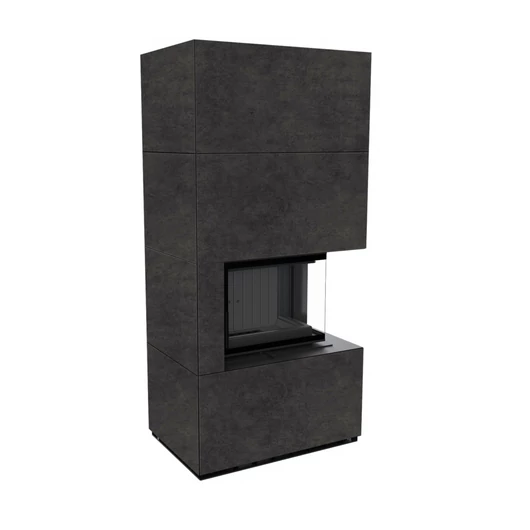 KRATKI FLOKI BOX 8 kW FOKOS GRAFIT KANDALLÓ KŐ BURKOLATTAL JOBBOS FEKETE BELSŐVEL
