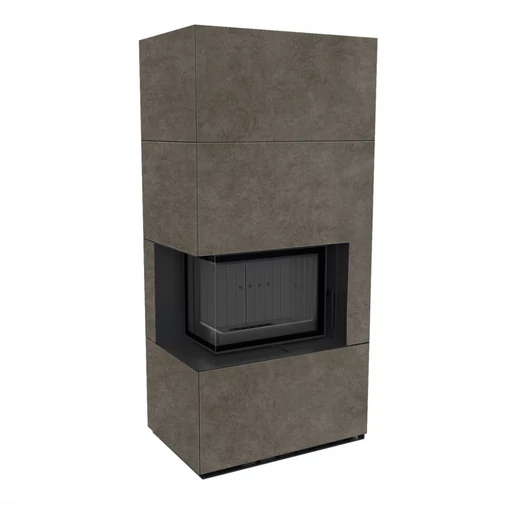 KRATKI FLOKI BOX 8 kW FOKOS PIOMBO KANDALLÓ KŐ BURKOLATTAL BALOS FEKETE BELSŐVEL
