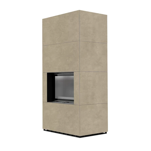 KRATKI FLOKI BOX 8 kW FOKOS RENA KANDALLÓ KŐ BURKOLATTAL FEKETE BELSŐVEL