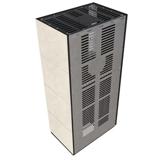KRATKI FLOKI BOX 8 kW FOKOS TALCO KANDALLÓ KŐ BURKOLATTAL BALOS FEKETE BELSŐVEL