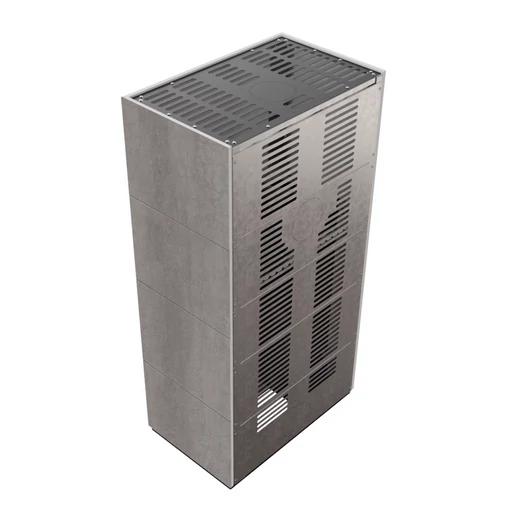 KRATKI FLOKI BOX 8 kW NATURALI GRIGIA KANDALLÓ KŐ BURKOLATTAL 