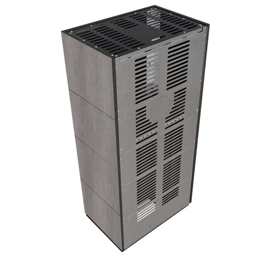 KRATKI FLOKI BOX 8 kW NATURALI GRIGIA KANDALLÓ KŐ BURKOLATTAL BALOS