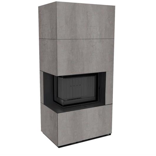 KRATKI FLOKI BOX 8 kW NATURALI GRIGIA KANDALLÓ KŐ BURKOLATTAL BALOS FEKETE BELSŐVEL