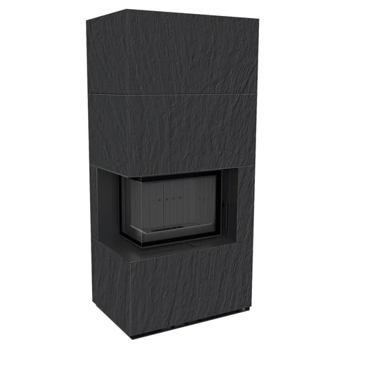 KRATKI FLOKI BOX 8 kW NATURALI NERO KANDALLÓ KŐ BURKOLATTAL BALOS FEKETE BELSŐVEL