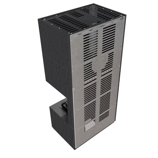 KRATKI FLOKI BOX 8 kW NATURALI NERO KANDALLÓ KŐ BURKOLATTAL JOBBOS