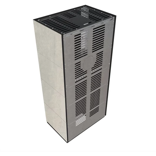 KRATKI FLOKI BOX 8 kW NATURALI PERLA KANDALLÓ KŐ BURKOLATTAL BALOS FEKETE BELSŐVEL