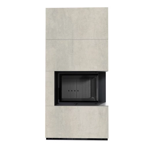 KRATKI FLOKI BOX 8 kW NATURALI PERLA KANDALLÓ KŐ BURKOLATTAL JOBBOS FEKETE BELSŐVEL