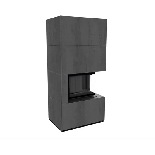 KRATKI FLOKI BOX 8 kW NATURALI PIETRA KANDALLÓ KŐ BURKOLATTAL JOBBOS FEKETE BELSŐVEL