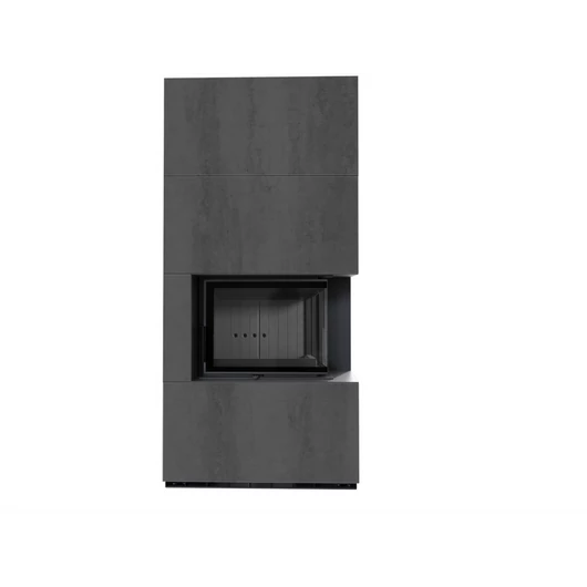KRATKI FLOKI BOX 8 kW NATURALI PIETRA KANDALLÓ KŐ BURKOLATTAL JOBBOS FEKETE BELSŐVEL